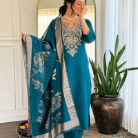 Punjabi "Allya" - Bleu indigo