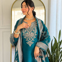 Punjabi "Allya" - Bleu indigo