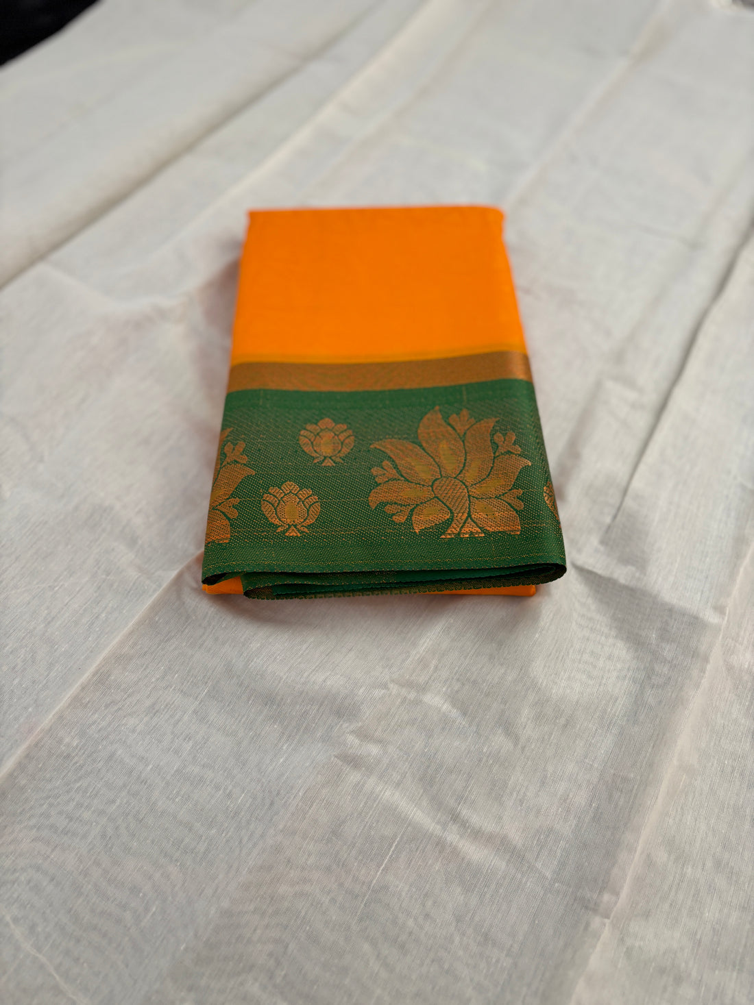 Sari Douneji - Jaune safran/vert