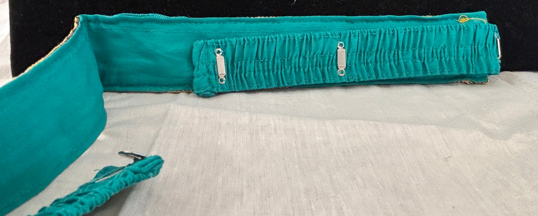 Ceinture sari turquoise
