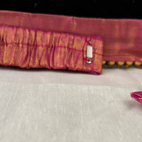 Ceinture sari rose doré motif 1