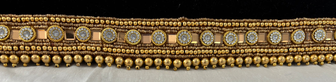 Ceinture sari doré design 1