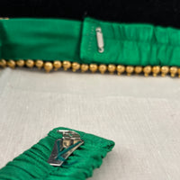 Ceinture sari vert doré motif 2