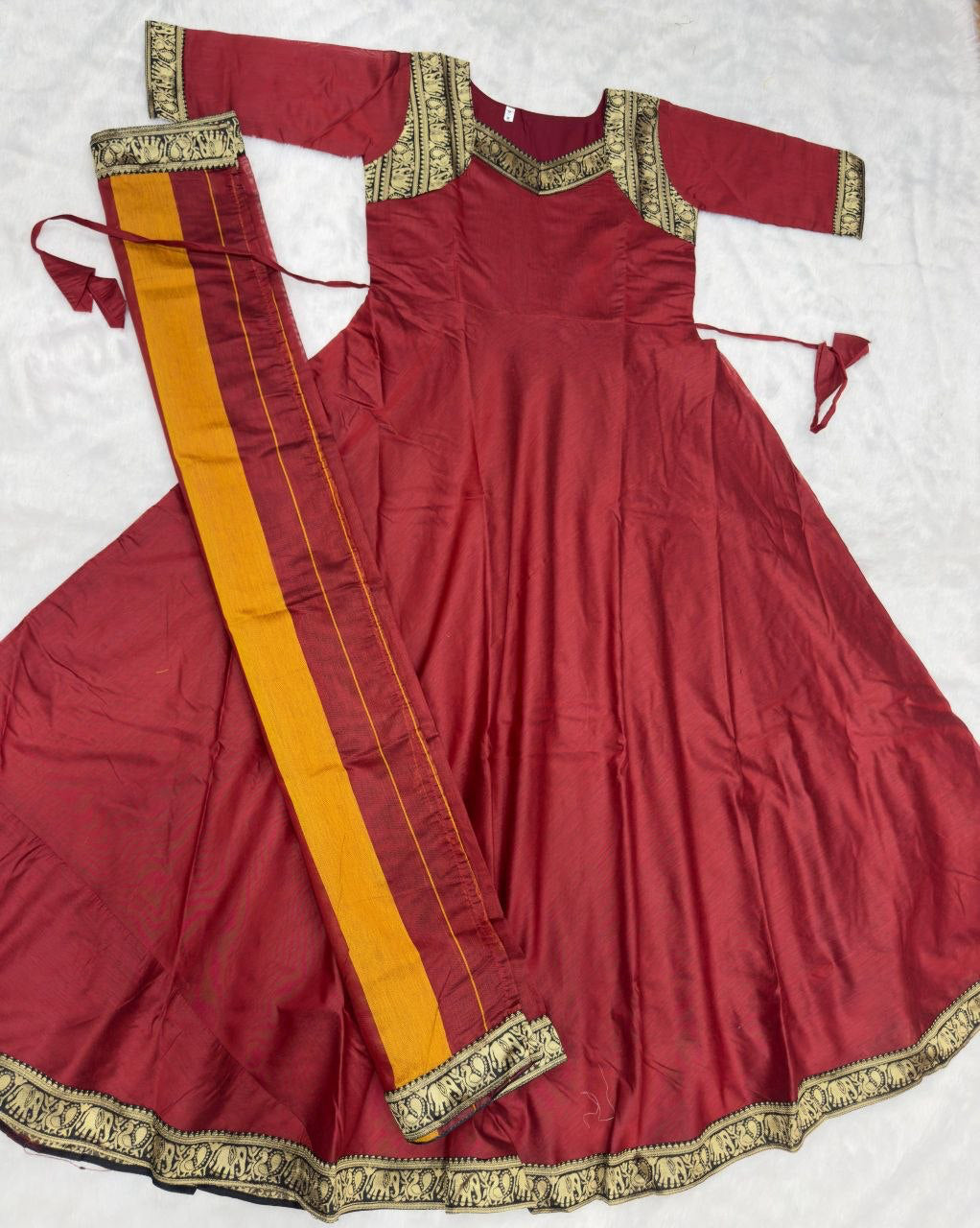 Anarkali/Robe Collection "Seendra"  - Bordeaux