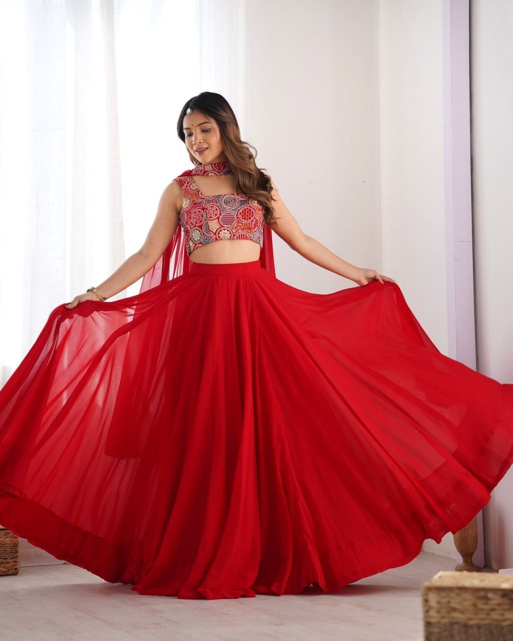 Lehenga collection "Roukmani" - Rouge