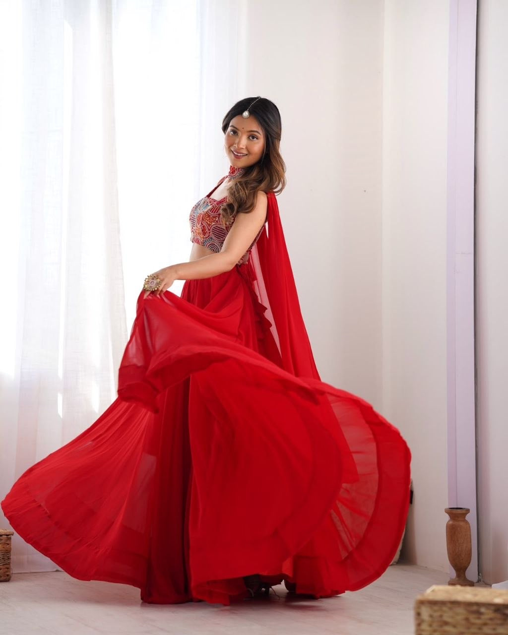 Lehenga collection "Roukmani" - Rouge