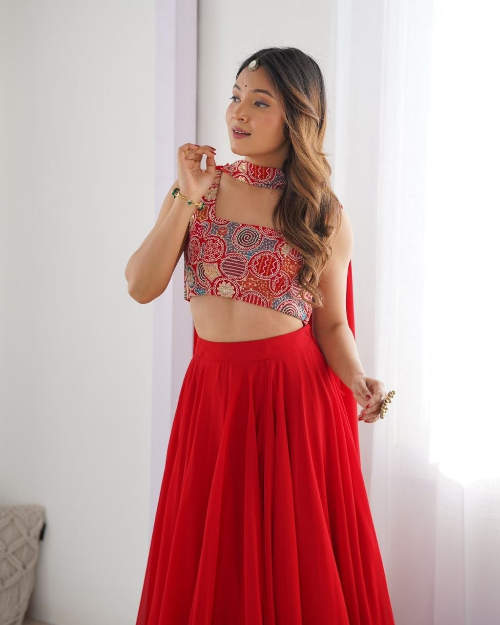 Lehenga collection "Roukmani" - Rouge