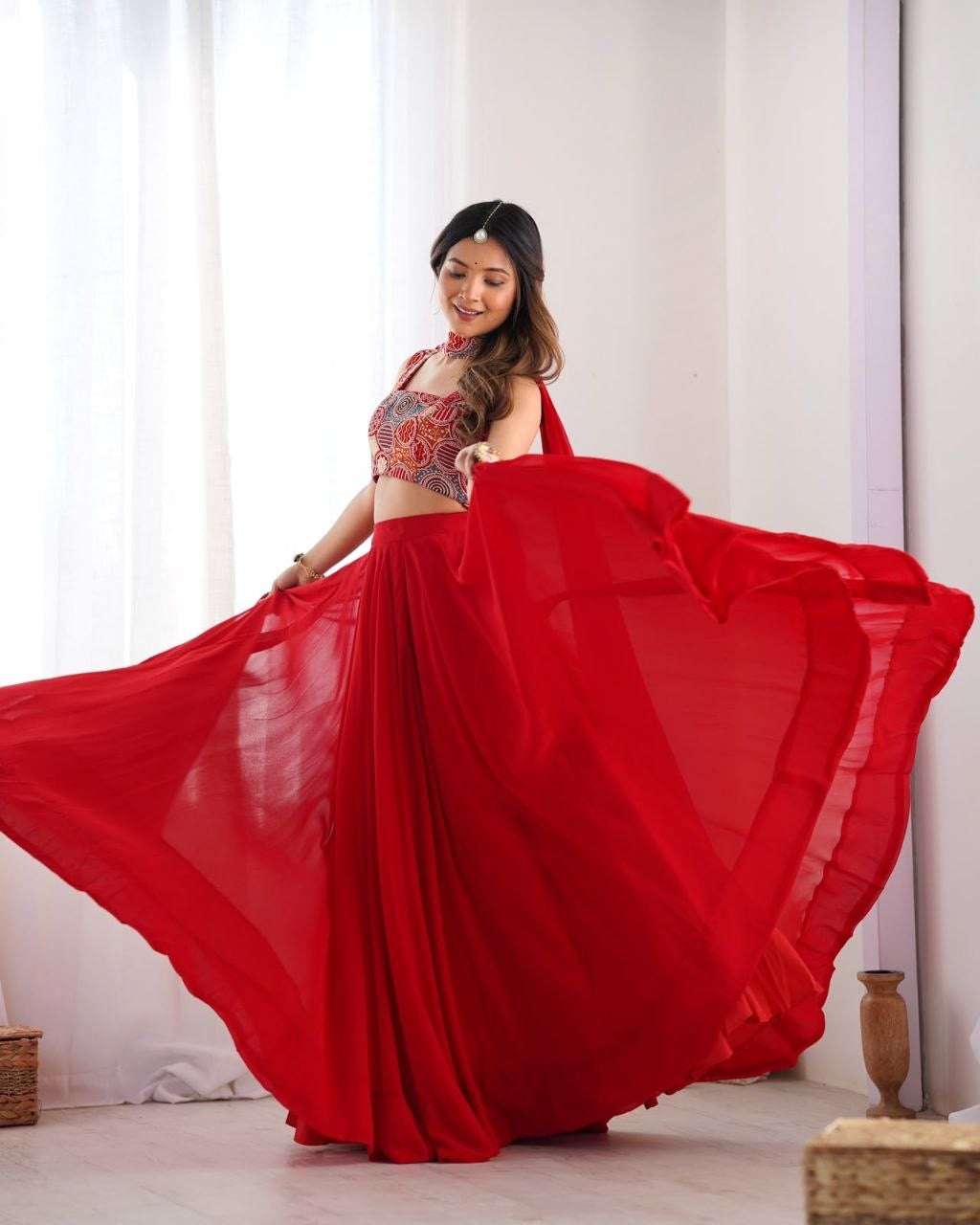 Lehenga collection "Roukmani" - Rouge