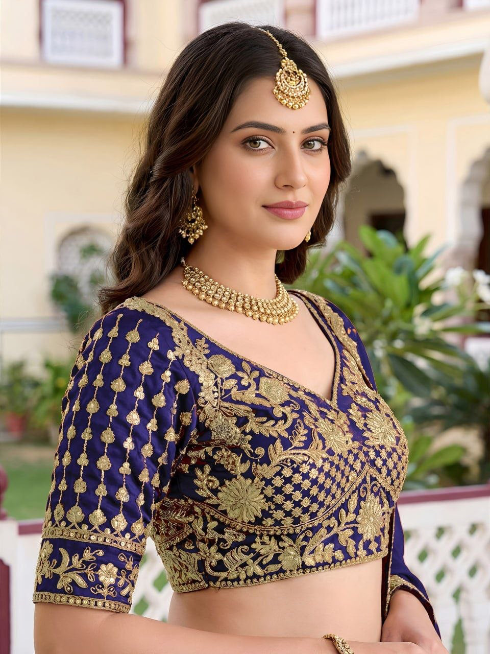 Lehenga collection "Dipriya" - Bleu marine