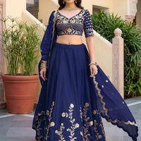 Lehenga collection "Dipriya" - Bleu marine