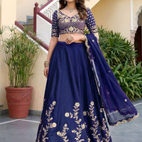 Lehenga collection "Dipriya" - Bleu marine