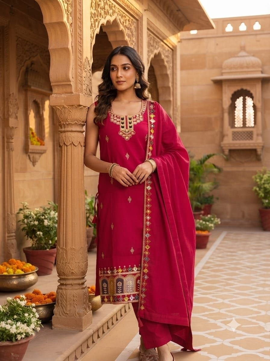 Punjabi "Amaya" - Rose fushia