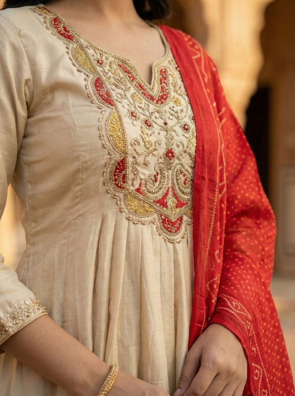 Anarkali Collection "Nythia" - Beige crème