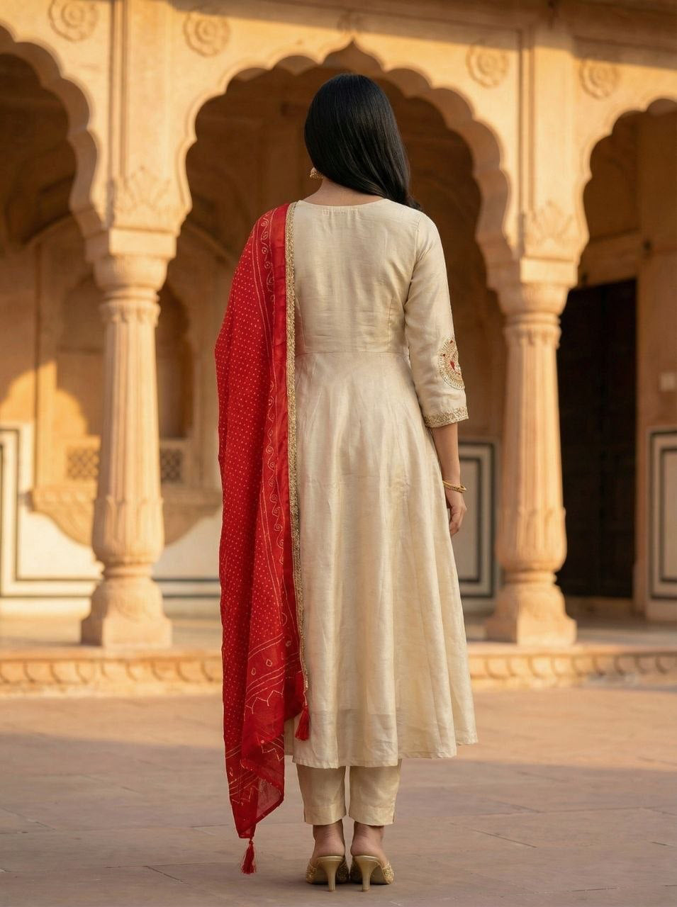 Anarkali Collection "Nythia" - Beige crème