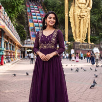 Anarkali/Robe Collection "Tina" - Prune