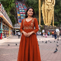 Anarkali/Robe Collection "Tina" - Orange