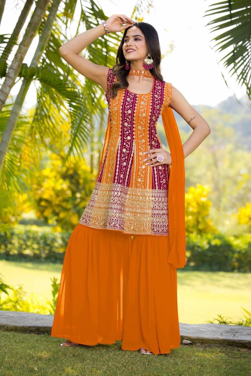 Punjabi Collection "Sanaya" - Orange