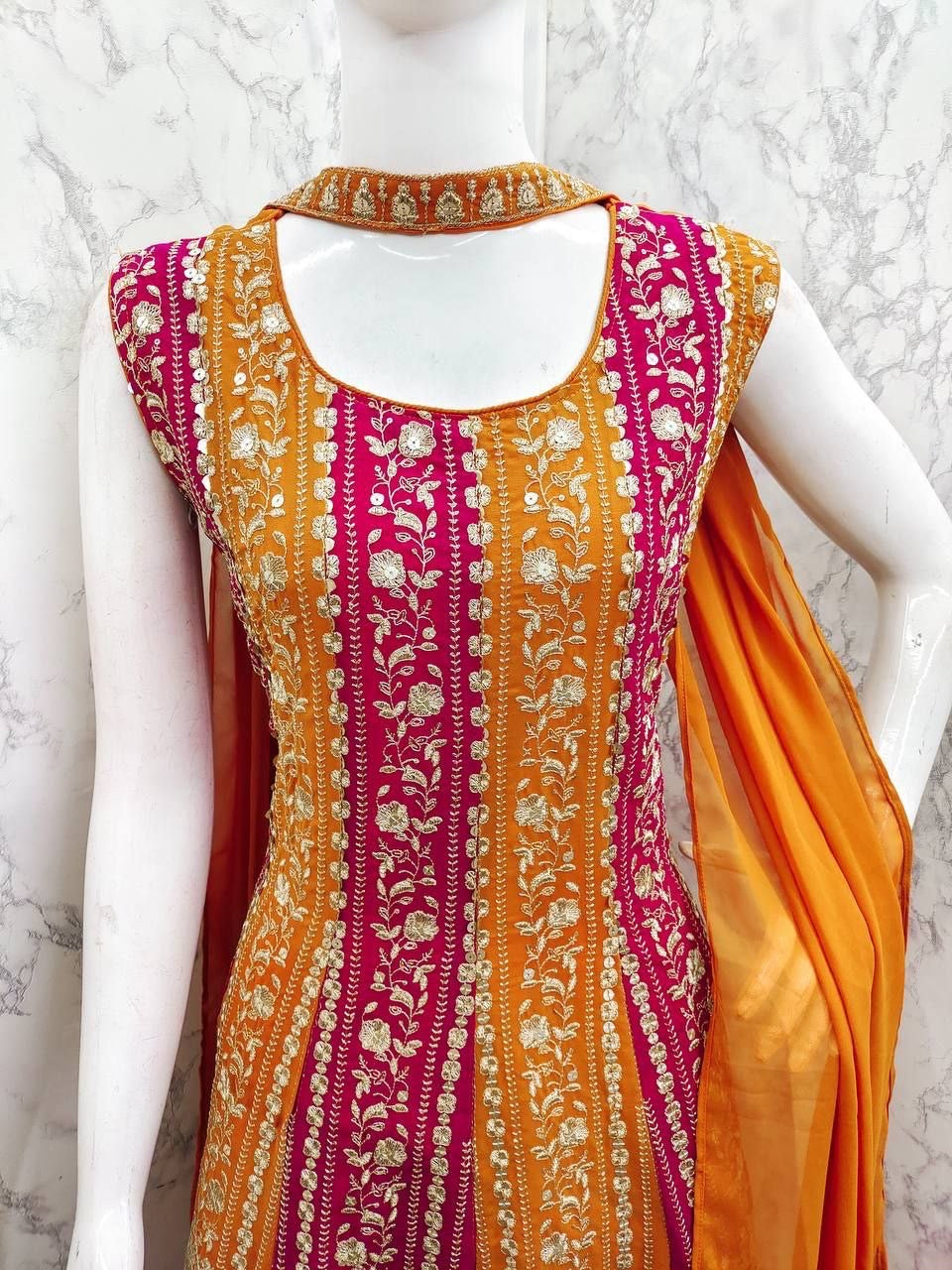 Punjabi Collection "Sanaya" - Orange