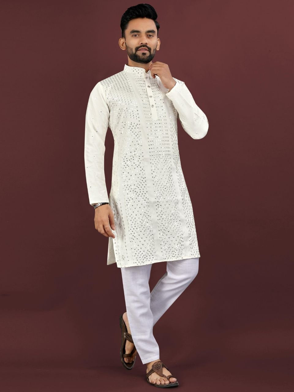 Kurta "Sharuk" - Blanc cassé