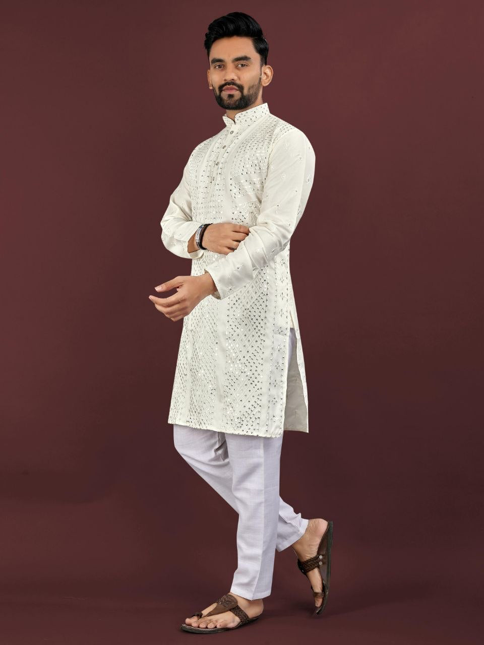 Kurta "Sharuk" - Blanc cassé
