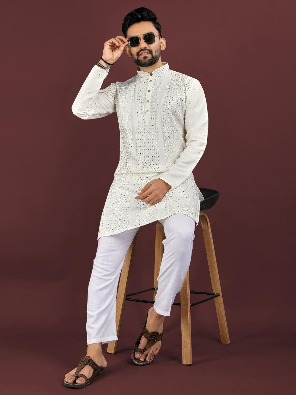 Kurta "Sharuk" - Blanc cassé