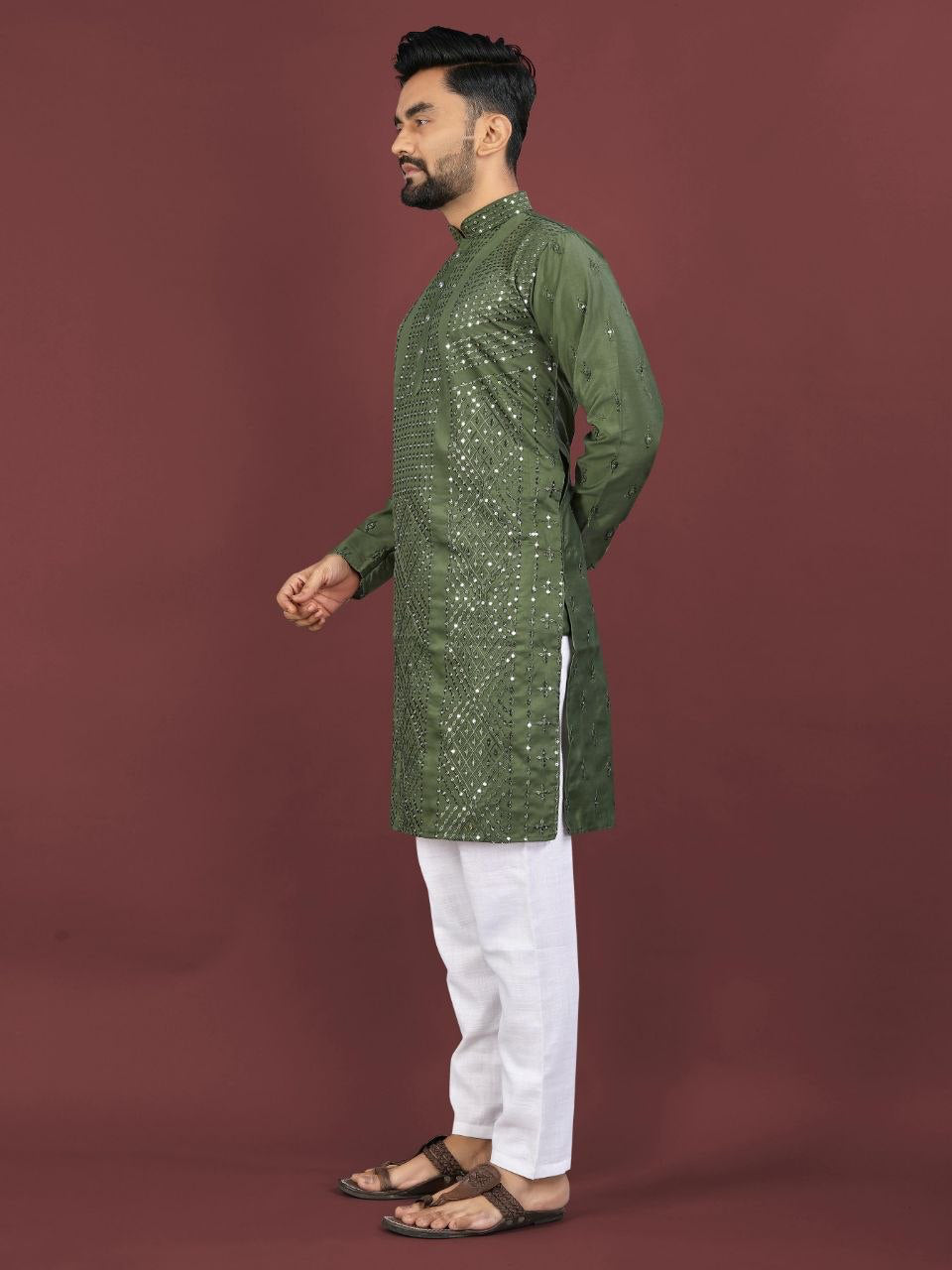 Kurta "Sharuk" - Vert olive