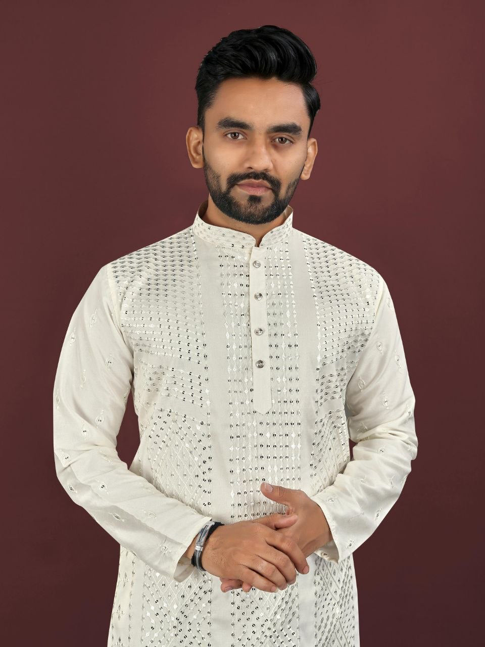 Kurta "Sharuk" - Blanc cassé