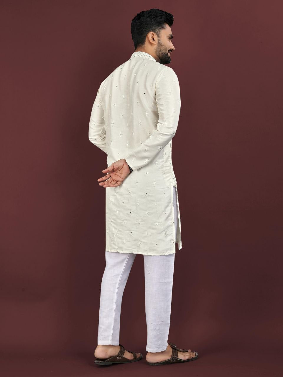 Kurta "Sharuk" - Blanc cassé
