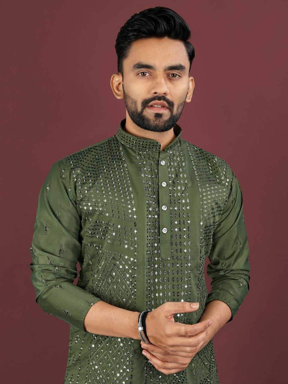 Kurta "Sharuk" - Vert olive