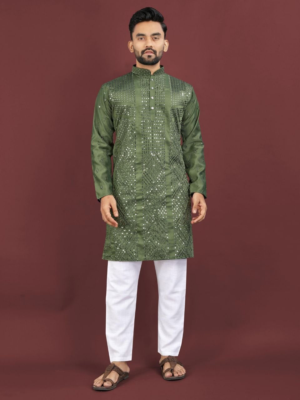 Kurta "Sharuk" - Vert olive