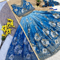 Lehenga Fille collection "Meera" - Bleu