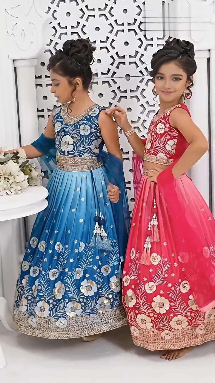 Lehenga Fille collection "Meera" - Rose