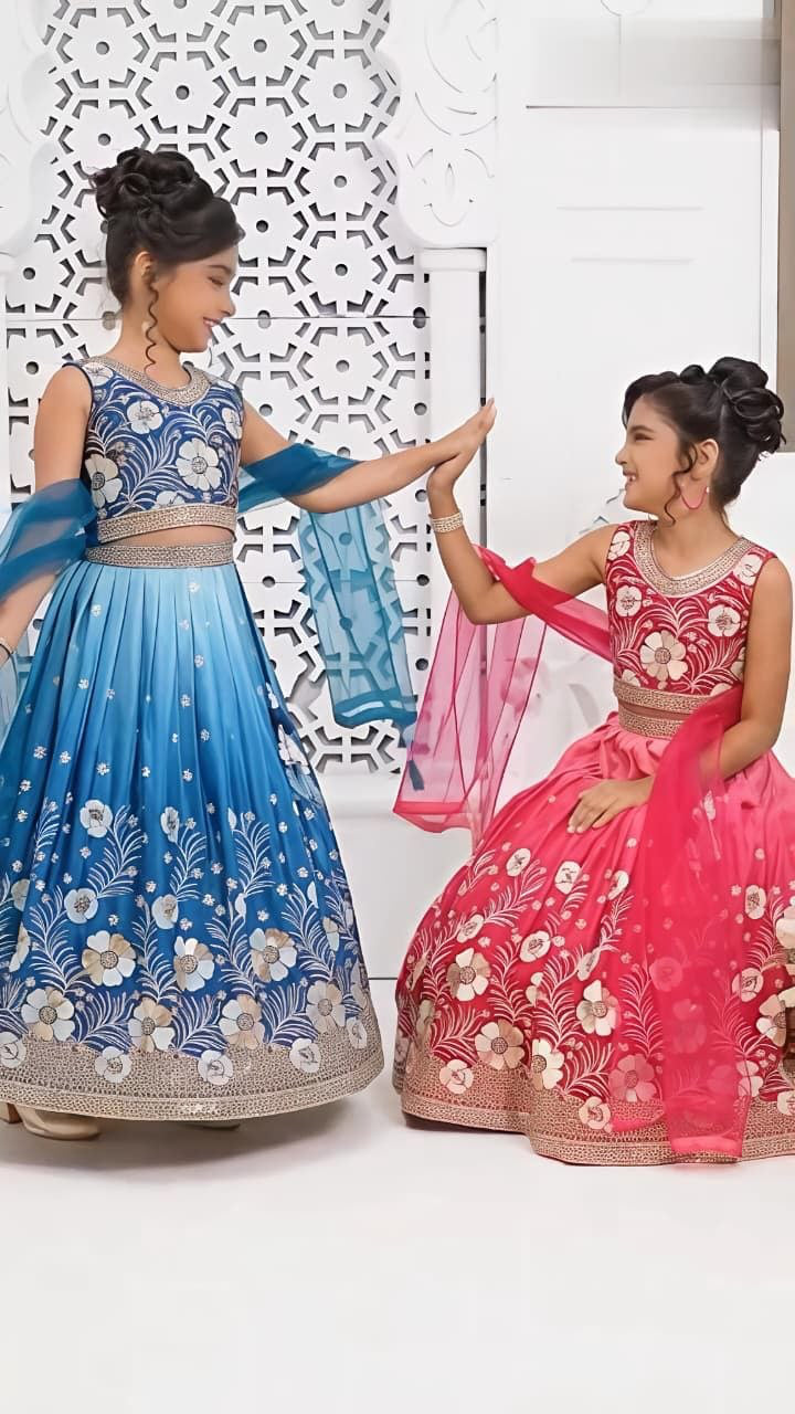 Lehenga Fille collection "Meera" - Rose