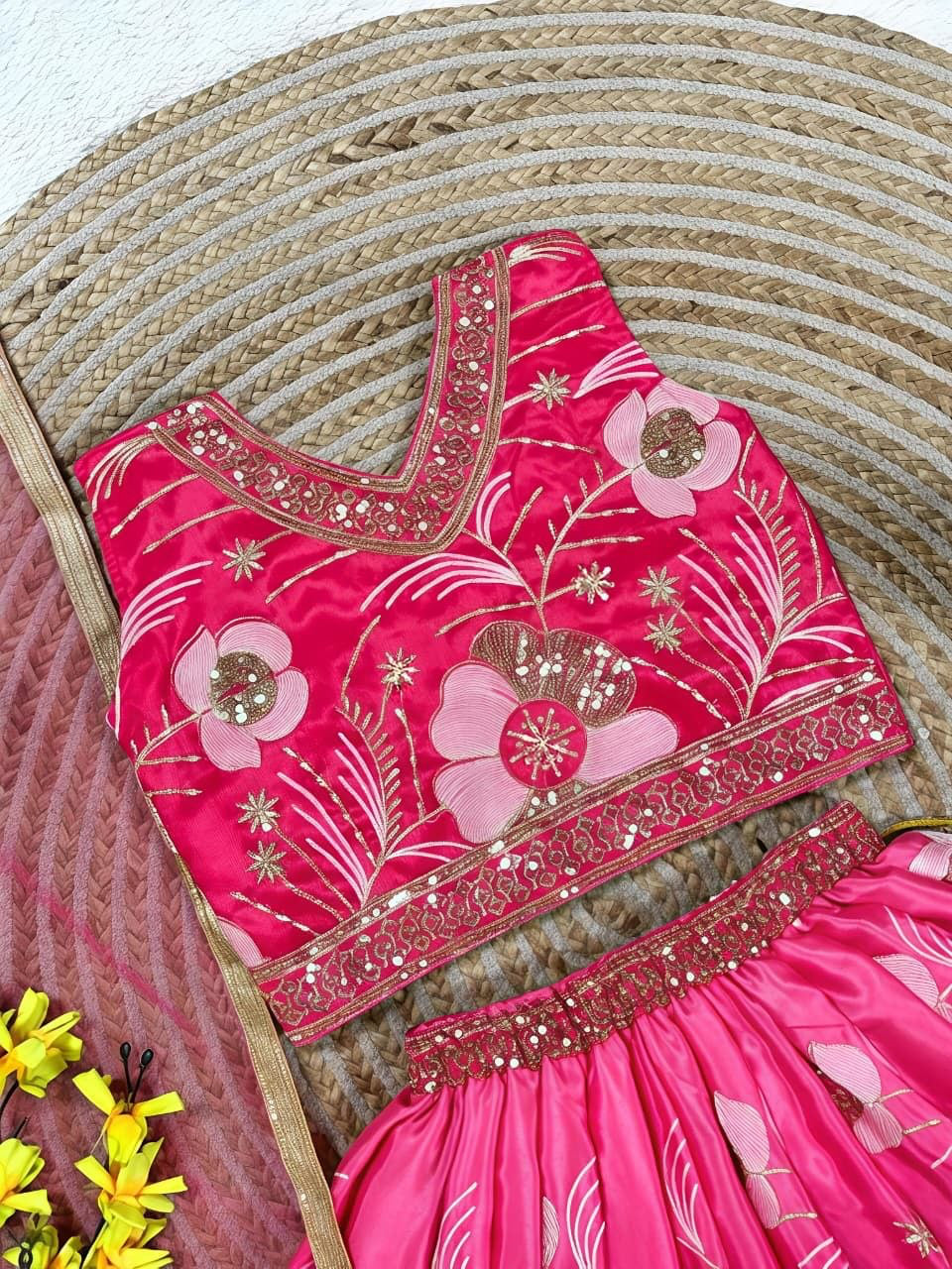 Lehenga Fille collection "Meera" - Rose