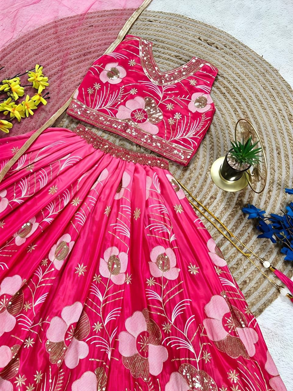 Lehenga Fille collection "Meera" - Rose