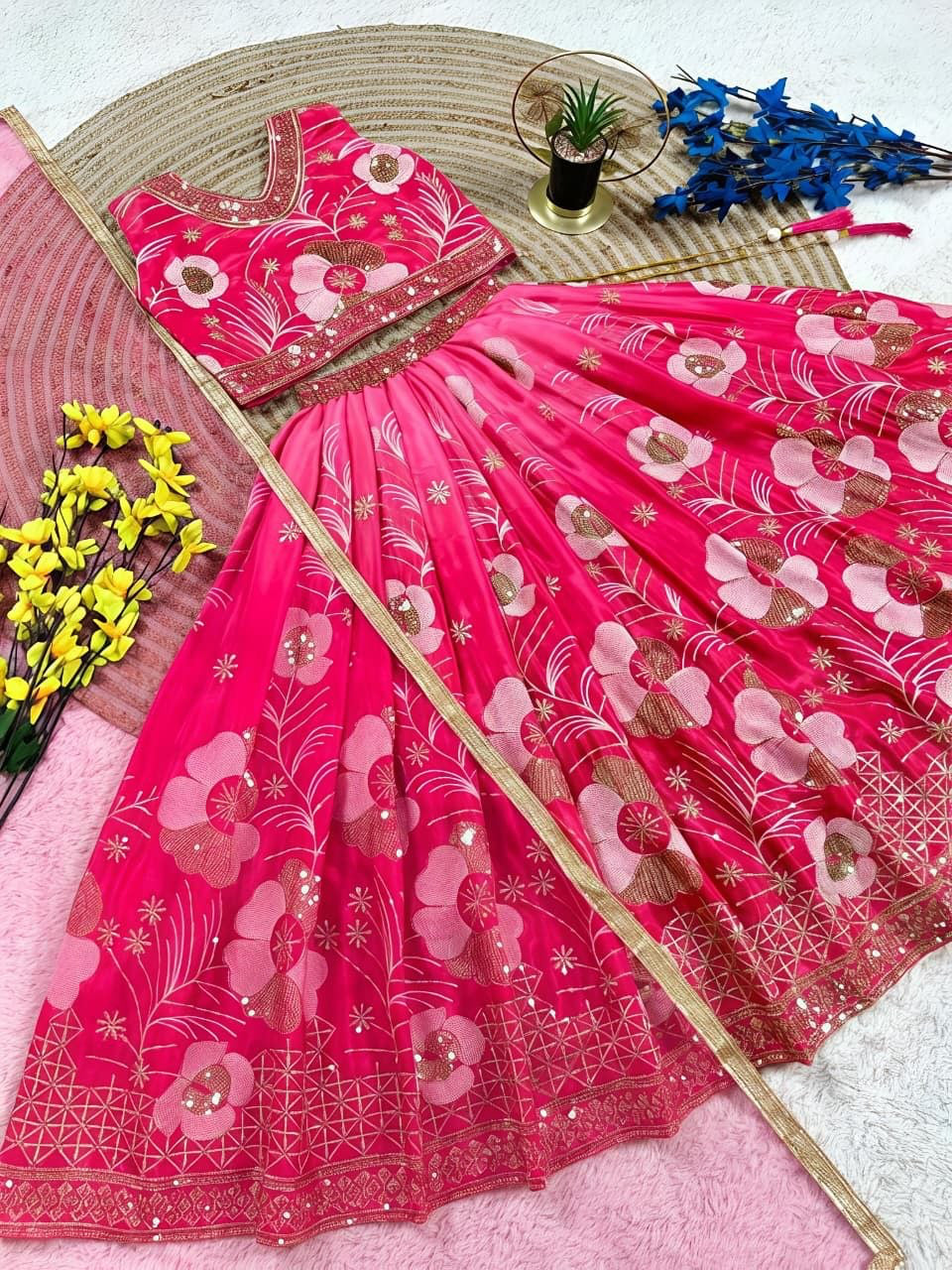Lehenga Fille collection "Meera" - Rose
