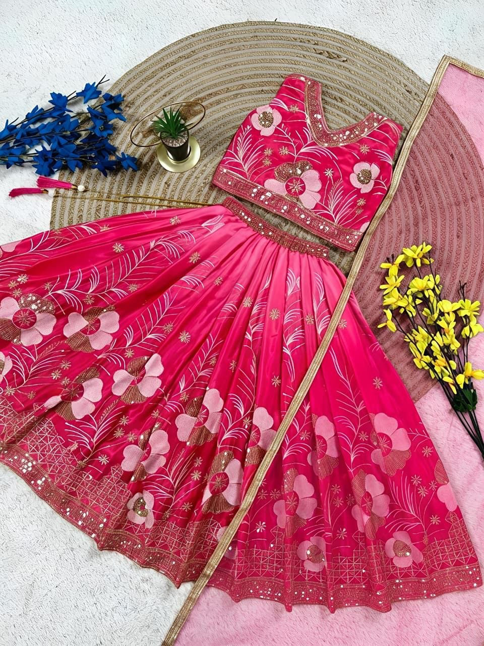 Lehenga Fille collection "Meera" - Rose