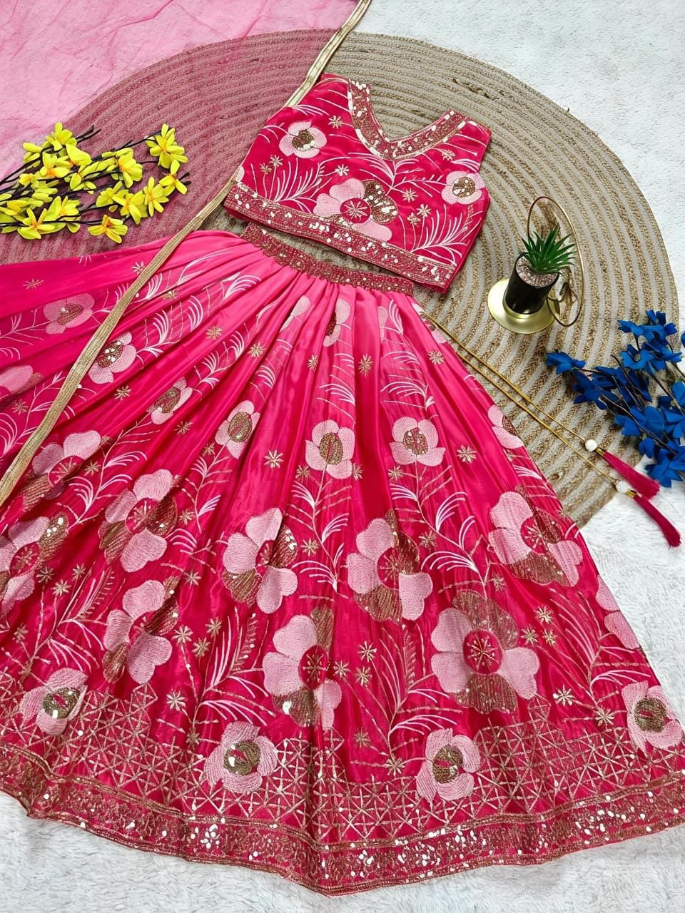 Lehenga Fille collection "Meera" - Rose