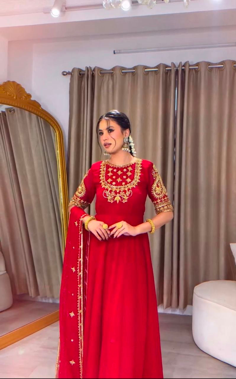 Anarkali/Robe Collection "Pragya" - Rouge