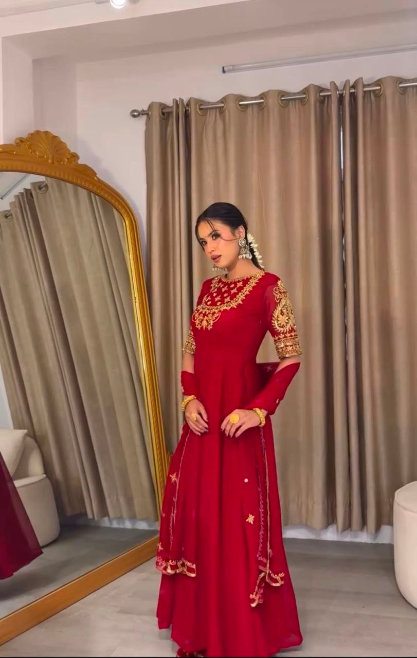 Anarkali/Robe Collection "Pragya" - Rouge