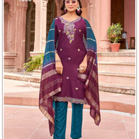 Punjabi "Tanya" - Prune/bleu