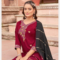 Punjabi "Tanya" - Bordeaux/noir