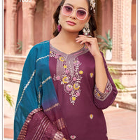 Punjabi "Tanya" - Prune/bleu