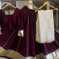 Lehenga Collection "Jumkhadi" - Prune