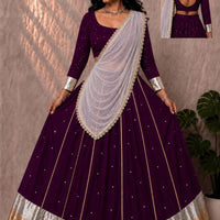 Lehenga Collection "Jumkhadi" - Prune