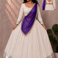 Lehenga Collection "Jumkhadi" - Blanc