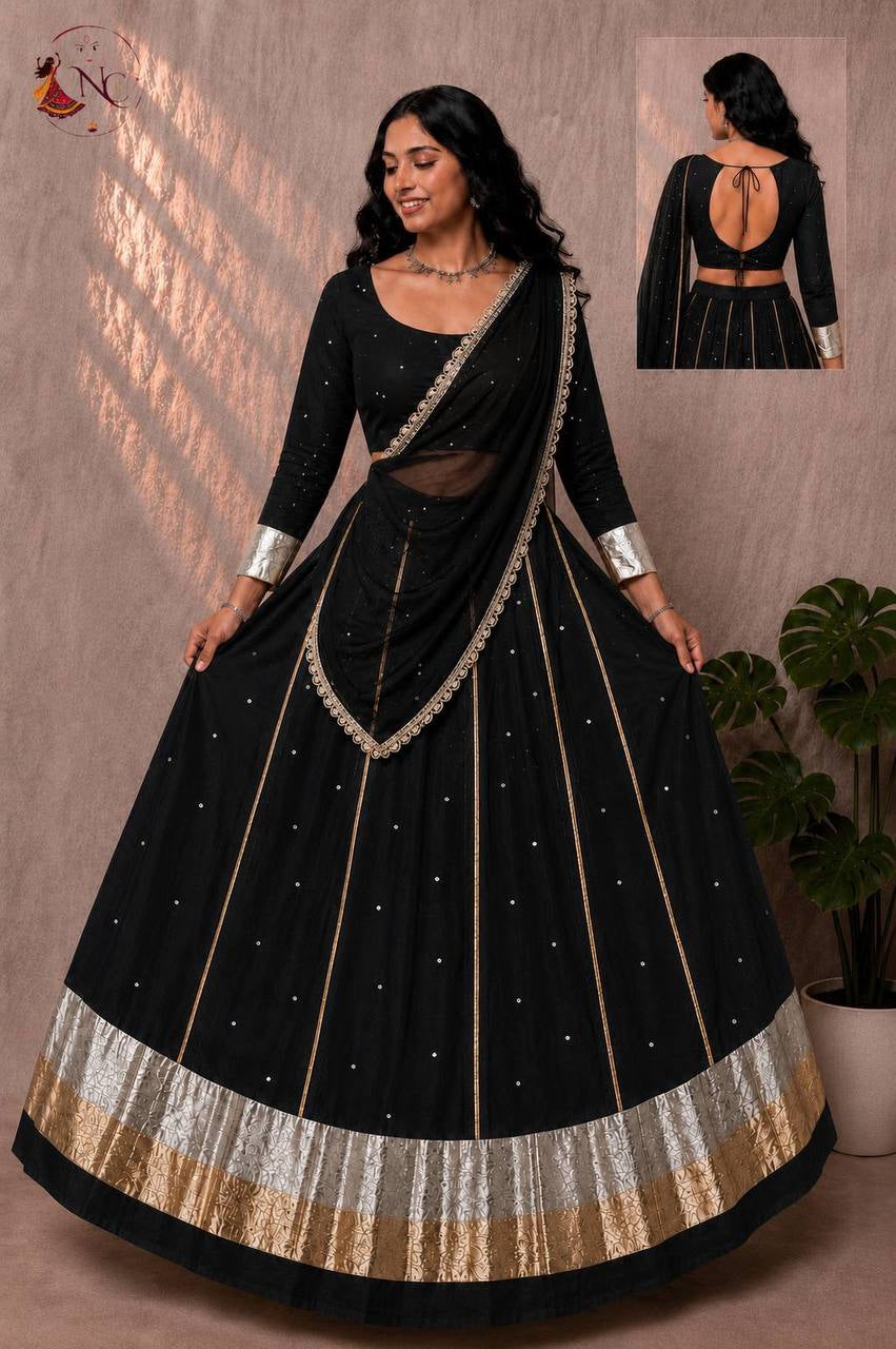 Lehenga Collection "Jumkhadi" - Noir