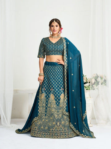 Lehenga collection "Sita" - Bleu
