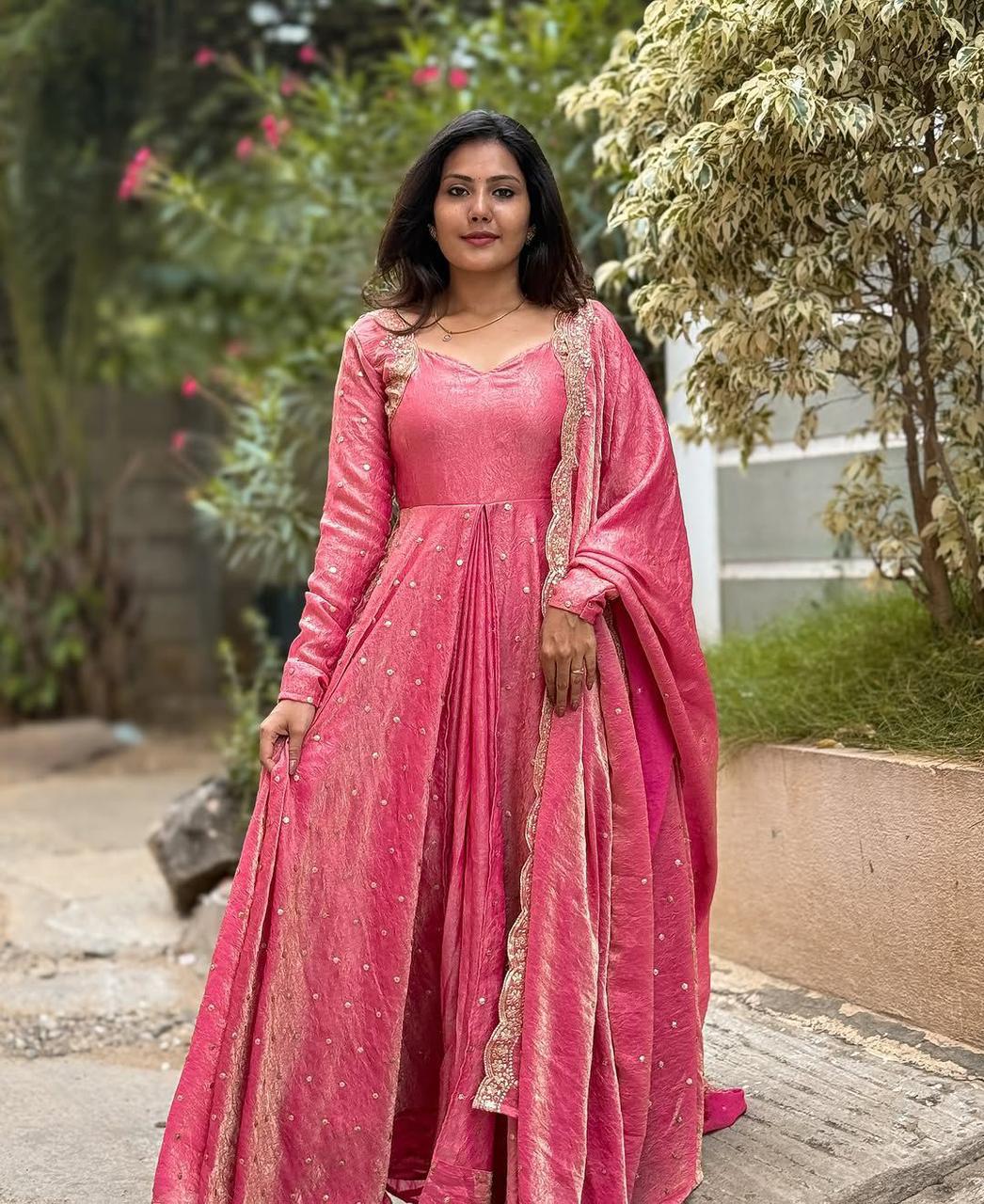 Anarkali Collection "Saranah" - Rose