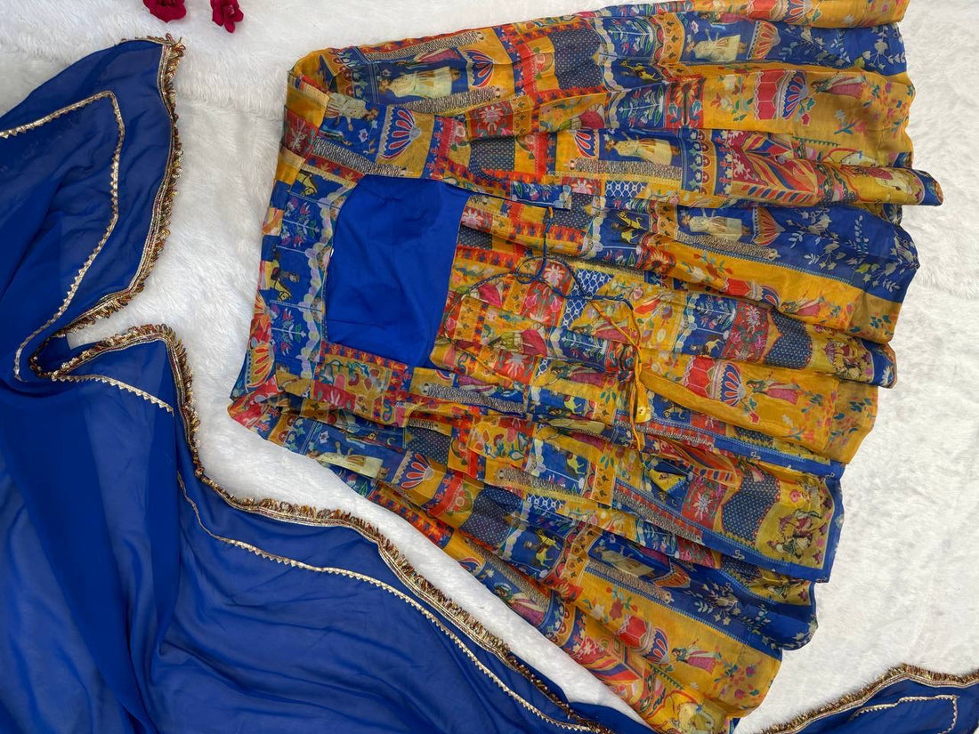 Anarkali Collection "Indira" - Bleu